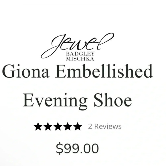 Badgley Mischka Silver Sparkle Rhinestones Chunky Heel Embellished Size 8 NWOB - Picture 7 of 7